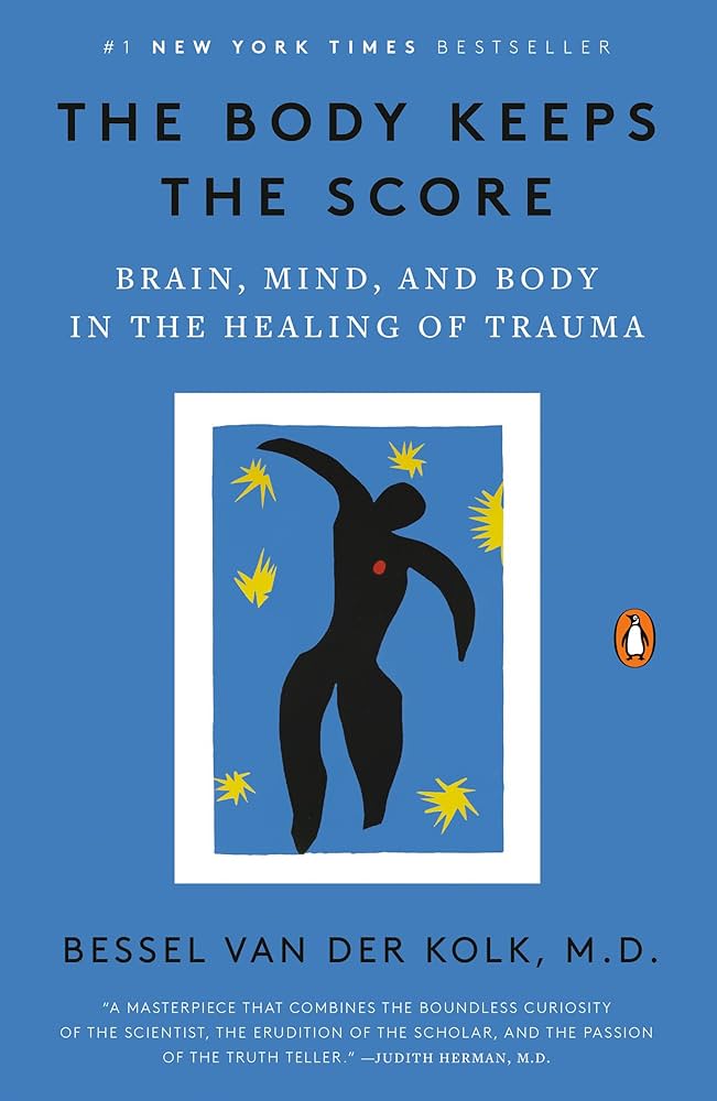 cover of the book titled, "The Body Keeps the Score" by Bessel van der Kolk